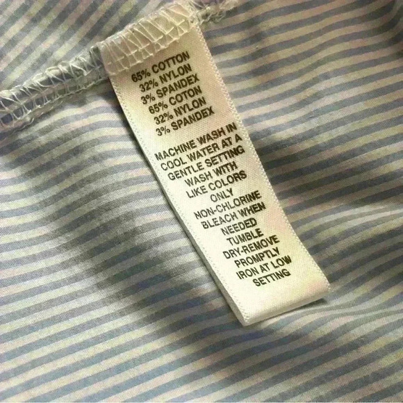 Saks Fifth Avenue Blue Cotton Button Front Blouse Top Shirt XS - Picture 5 of 8